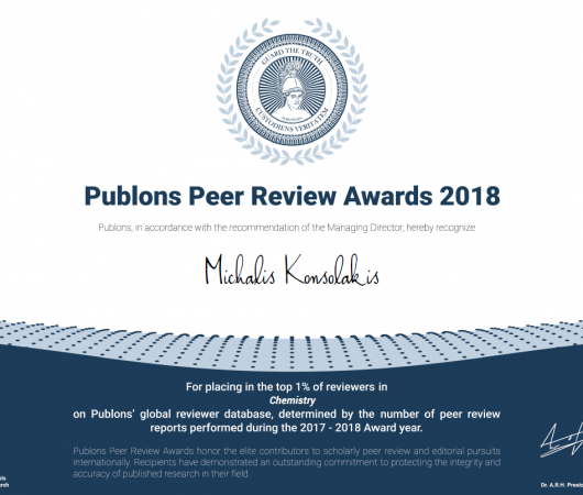 Peer Review Award 2018